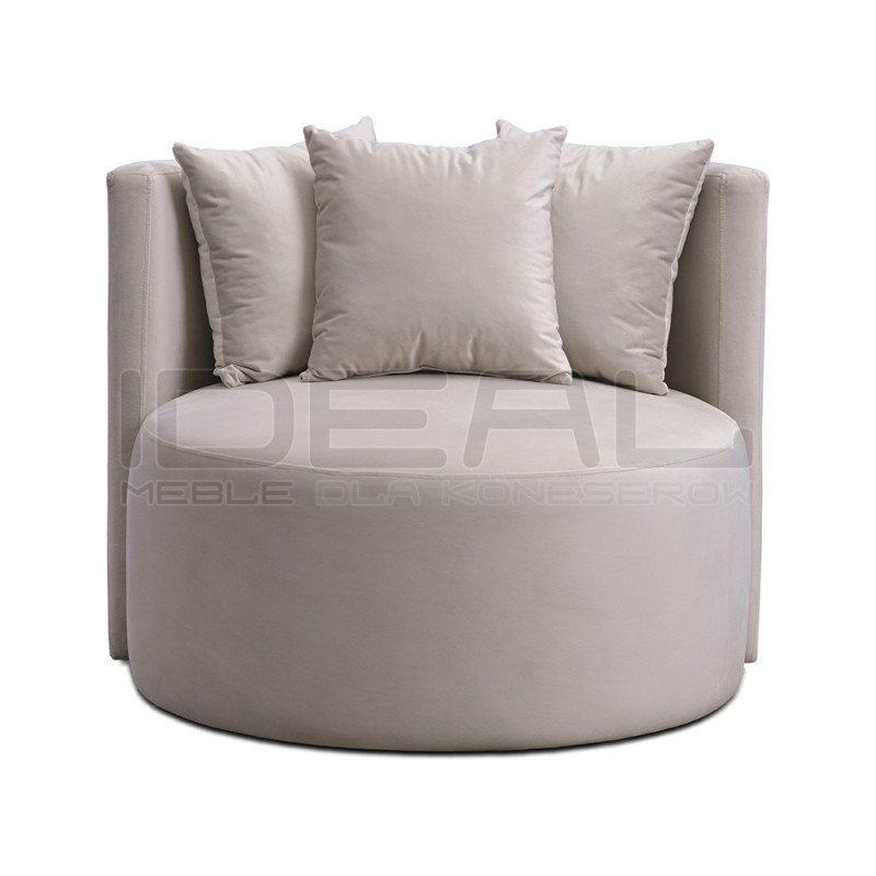 Fotel okrągły - pufa z oparciem