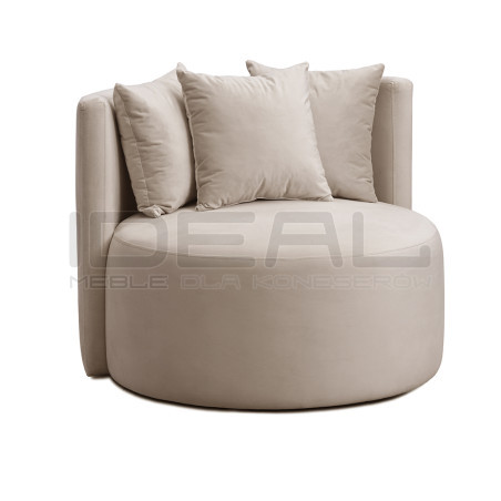 Fotel okrągły - pufa z oparciem