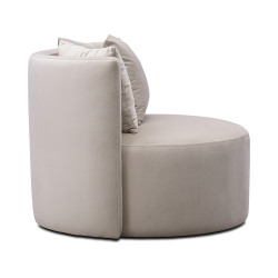 Fotel okrągły - pufa z oparciem