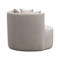 Fotel okrągły - pufa z oparciem