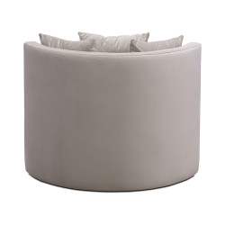 Fotel okrągły - pufa z oparciem