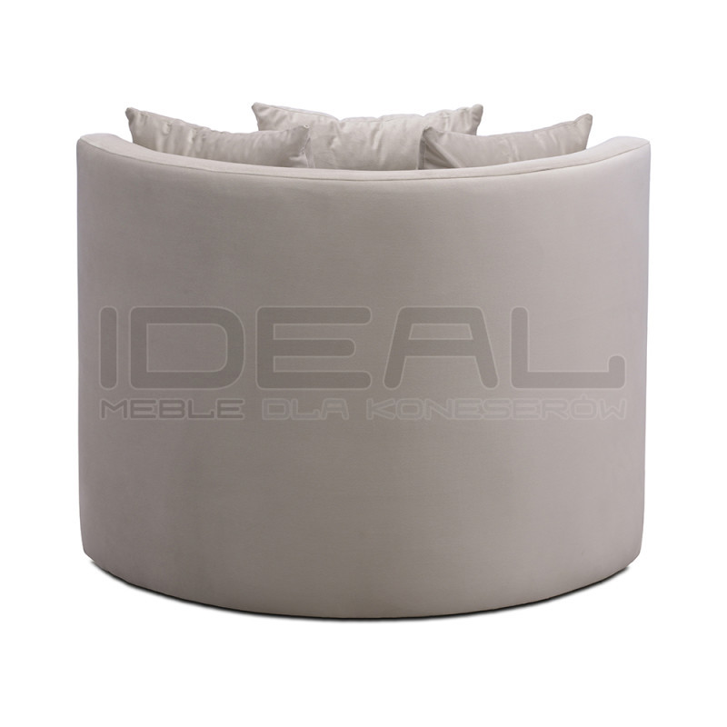 Fotel okrągły - pufa z oparciem