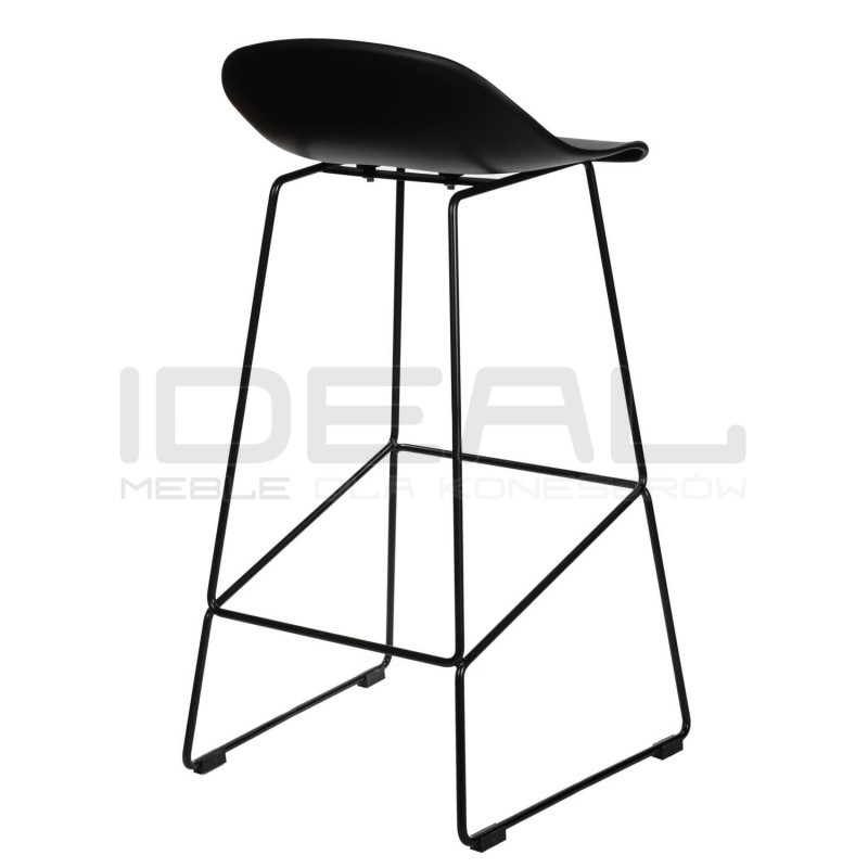 Hoker czarny Modern Rolf 75 do salonu, baru | IdealMeble.pl