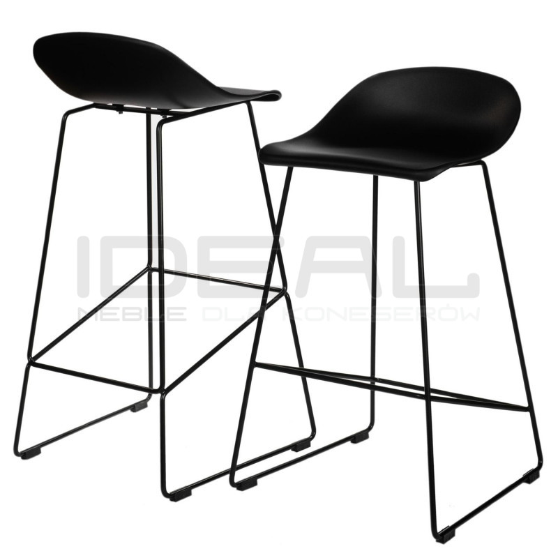 Hoker czarny Modern Rolf 75 do salonu, baru | IdealMeble.pl