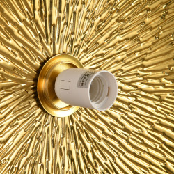 Kinkiet Sun: Złota lampa ścienna | Design Art Deco