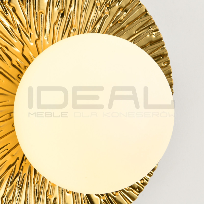 Kinkiet Sun: Złota lampa ścienna | Design Art Deco