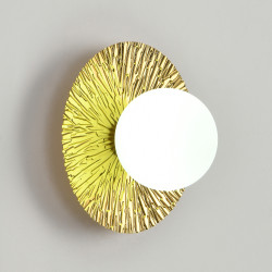 Kinkiet Sun: Złota lampa ścienna | Design Art Deco