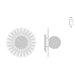 Kinkiet Sun: Złota lampa ścienna | Design Art Deco