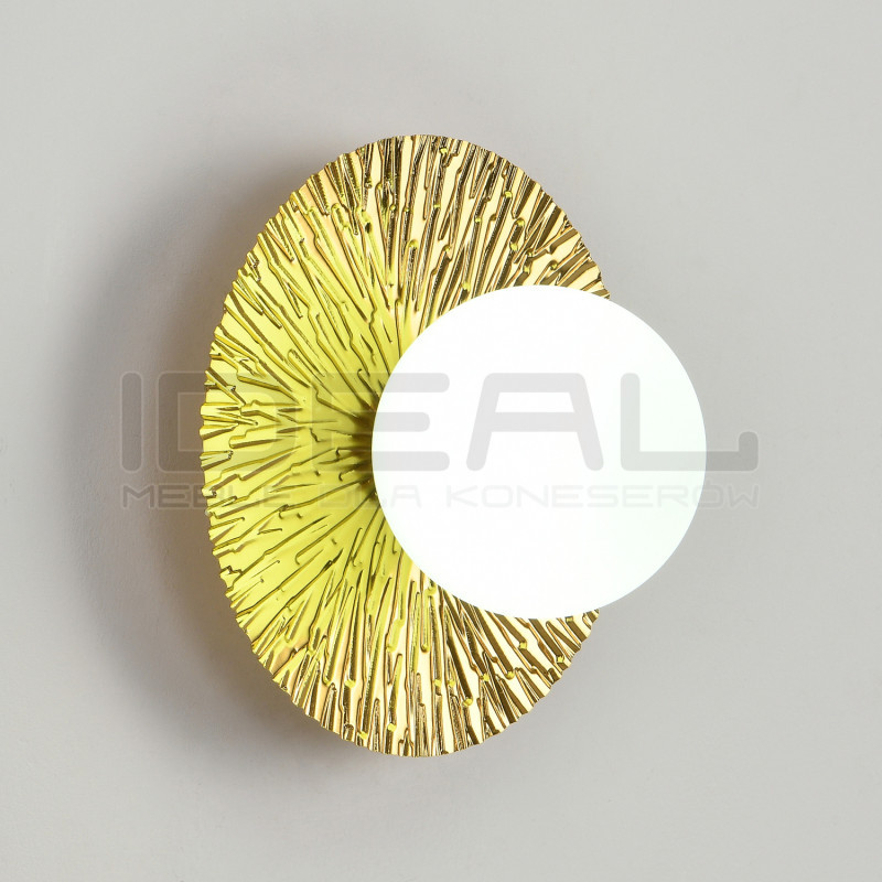Kinkiet Sun: Złota Lampa Ścienna SUN M | Nowoczesny Art Deco