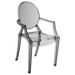 Krzesło SPIRIT przezroczyste dymione