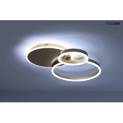 Lampa RINGS 3 Złota – Nowoczesny Plafon LED z Pilotem