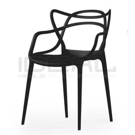 Krzesło LION czarne – nowoczesny design, lekka konstrukcja