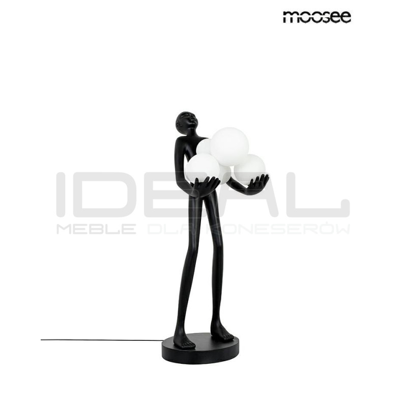 Lampa stołowa HUMAN czarna – nowoczesna rzeźba i oświetlenie