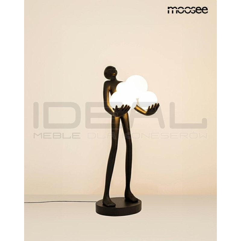 Lampa stołowa HUMAN czarna – nowoczesna rzeźba i oświetlenie