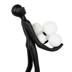 Lampa stołowa HUMAN czarna – nowoczesna rzeźba i oświetlenie