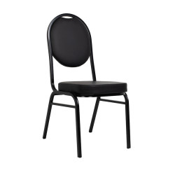 Krzesło bankietowe HESTIA biało złote - ekoskóra |IdealMeble