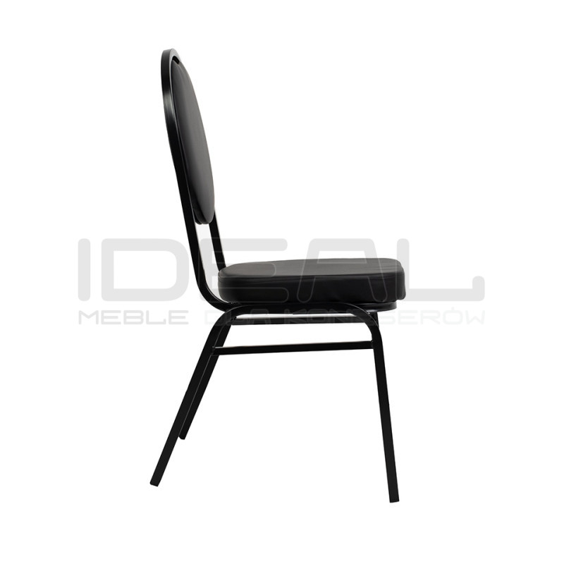 Krzesło bankietowe HESTIA biało złote - ekoskóra |IdealMeble