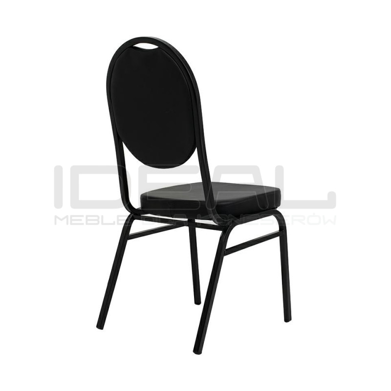 Krzesło bankietowe HESTIA biało złote - ekoskóra |IdealMeble