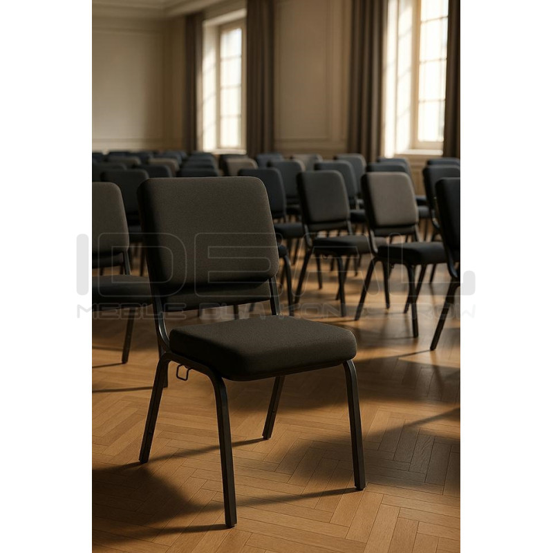 Krzesło konferencyjne SAMOS czarne – wygodne i solidne