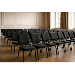 Krzesło konferencyjne SAMOS czarne – wygodne i solidne