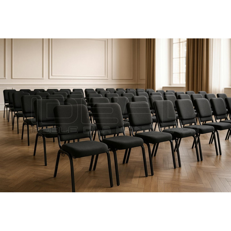 Krzesło konferencyjne SAMOS czarne – wygodne i solidne