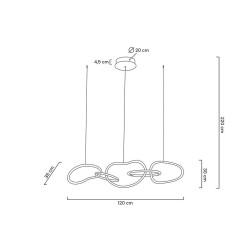 Lampa wisząca glamour złota JAZZ 5 | IdealMeble.pl