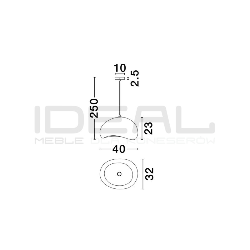 Lampa Wabi 40 szara – lampa wisząca w stylu wabi sabi |Seria