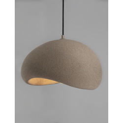 Lampa Wabi 40 brązowa – gliniana forma, naturalne światło
