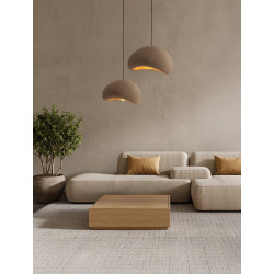 Lampa Wabi 40 brązowa – gliniana forma, naturalne światło