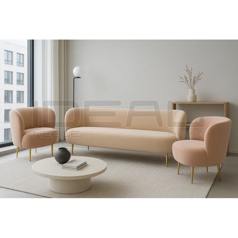 Sofa Aldo 2 os. w tkaninie Boucle | IdealMeble.pl