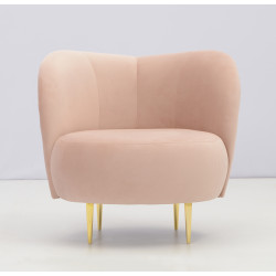 Fotel glamour nowoczesny na nóżkach Aldo
