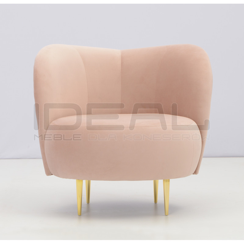 Fotel glamour nowoczesny na nóżkach Aldo