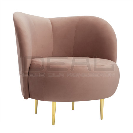 Fotel glamour nowoczesny na nóżkach Aldo