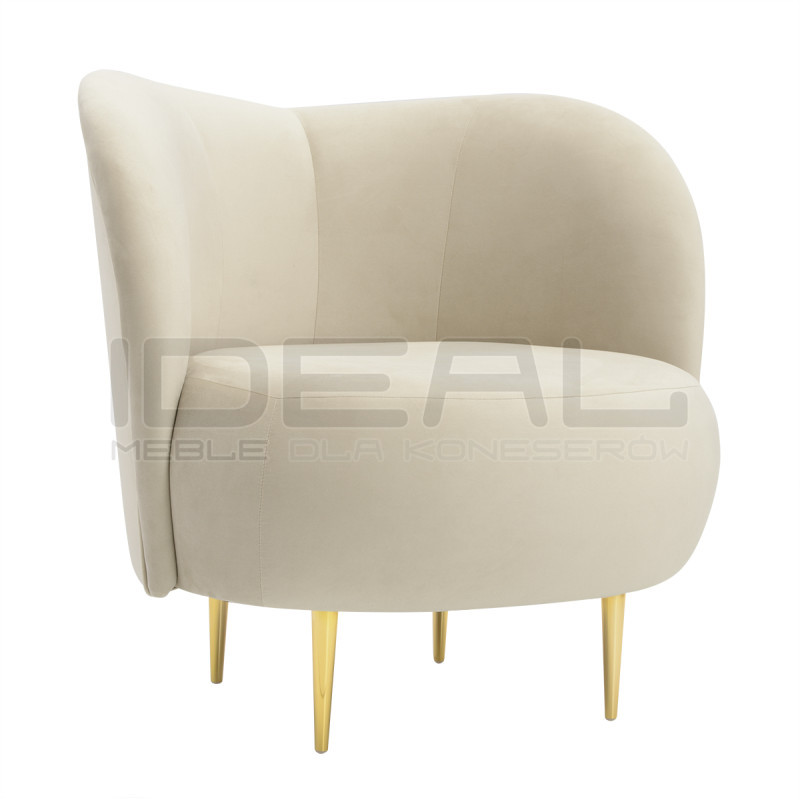 Fotel glamour nowoczesny na nóżkach Aldo