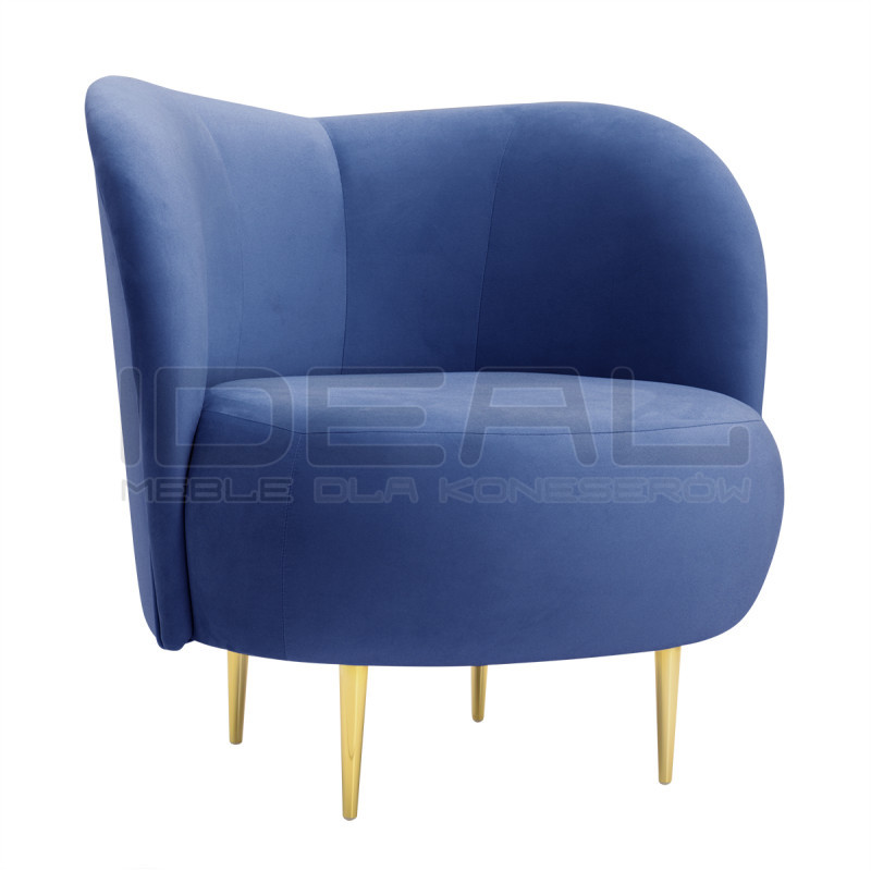 Fotel glamour nowoczesny na nóżkach Aldo