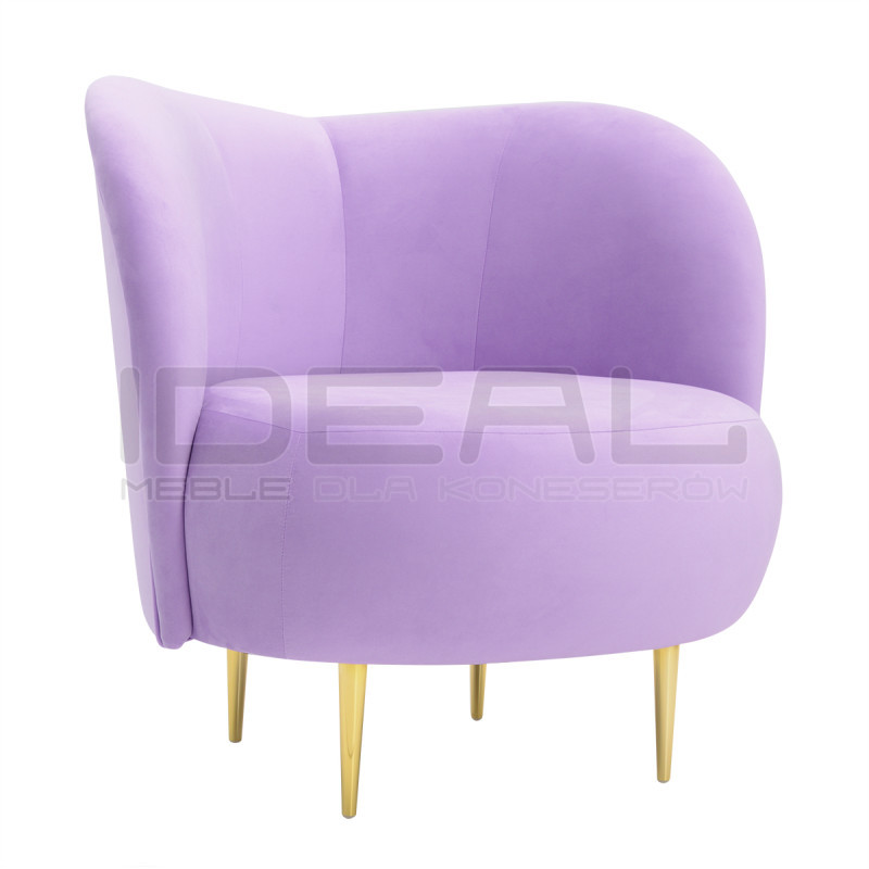 Fotel glamour nowoczesny na nóżkach Aldo