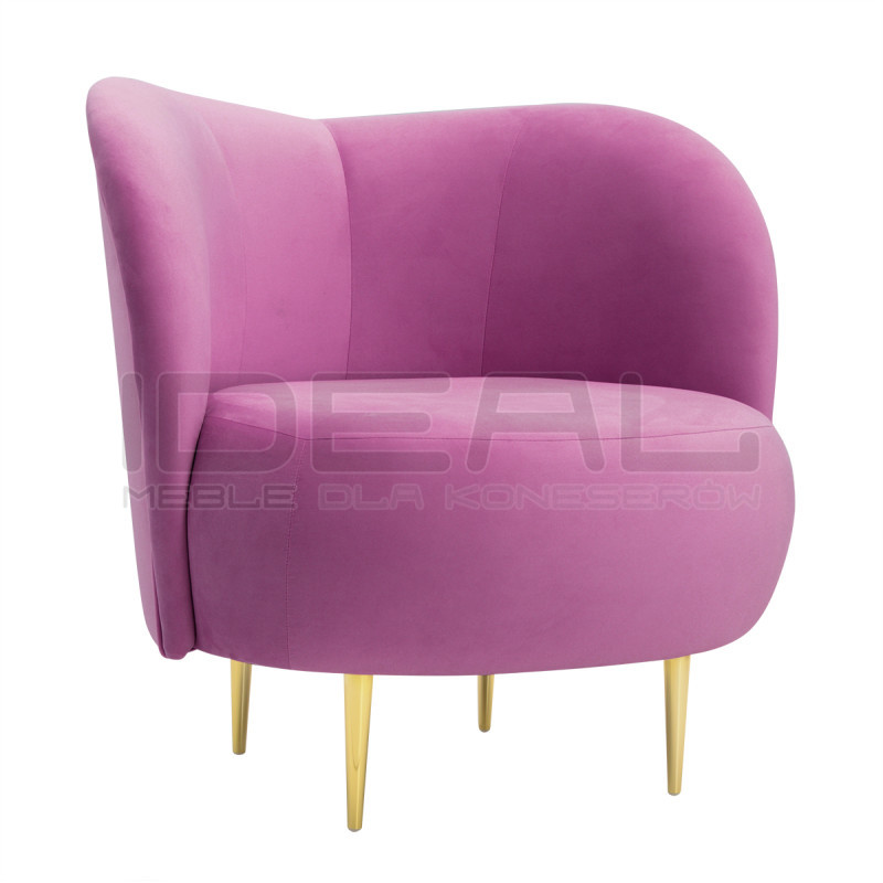 Fotel glamour nowoczesny na nóżkach Aldo