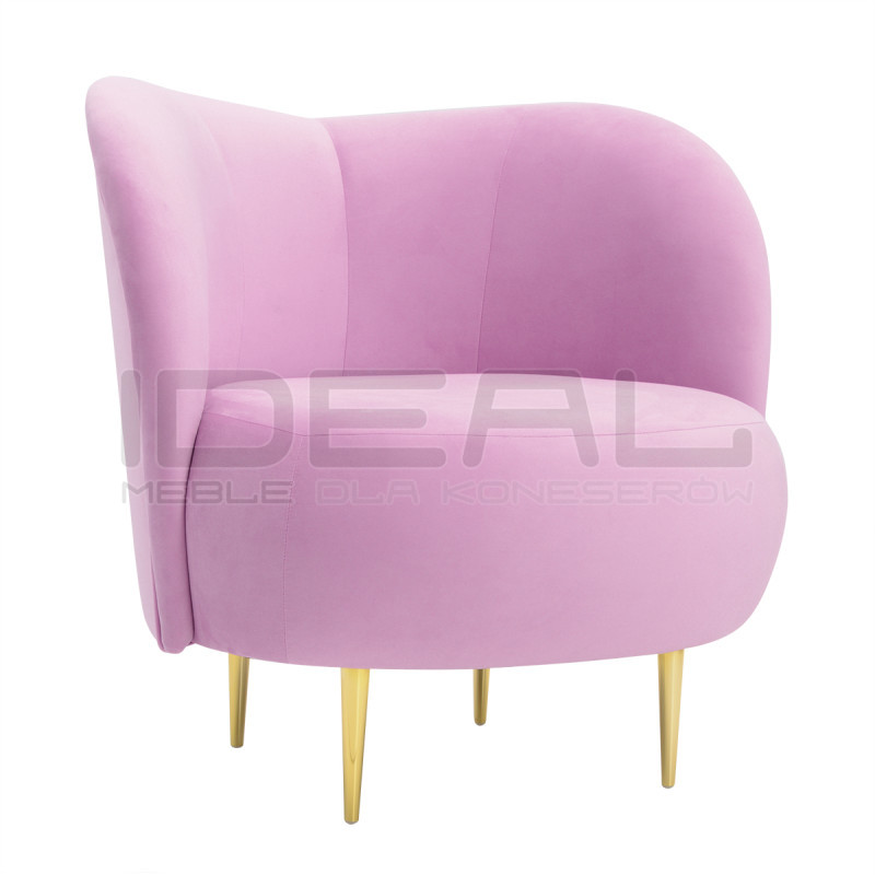Fotel glamour nowoczesny na nóżkach Aldo