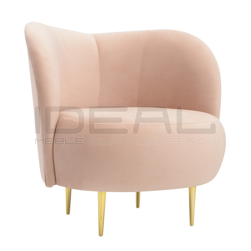 Fotel glamour nowoczesny na nóżkach Aldo