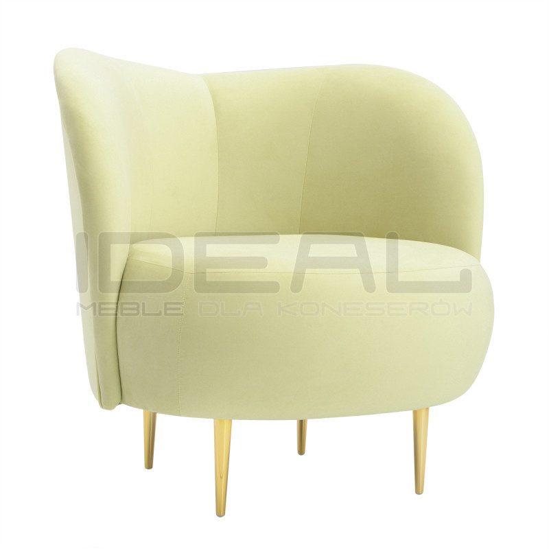 Fotel glamour nowoczesny na nóżkach Aldo