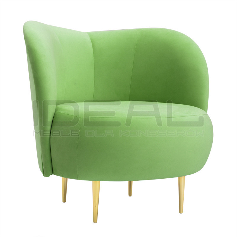 Fotel glamour nowoczesny na nóżkach Aldo