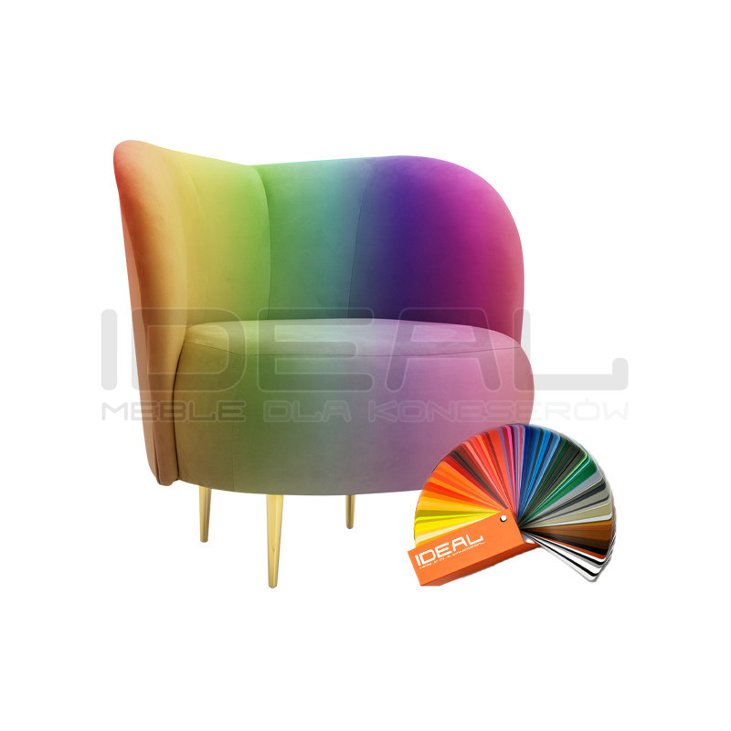 Fotel glamour nowoczesny na nóżkach Aldo