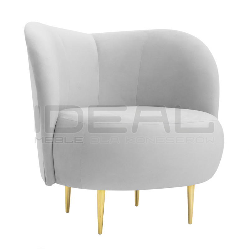 Fotel glamour nowoczesny na nóżkach Aldo
