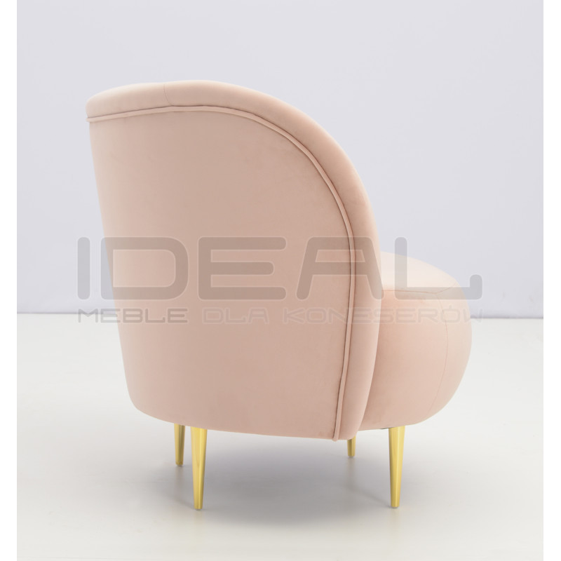 Fotel glamour nowoczesny na nóżkach Aldo