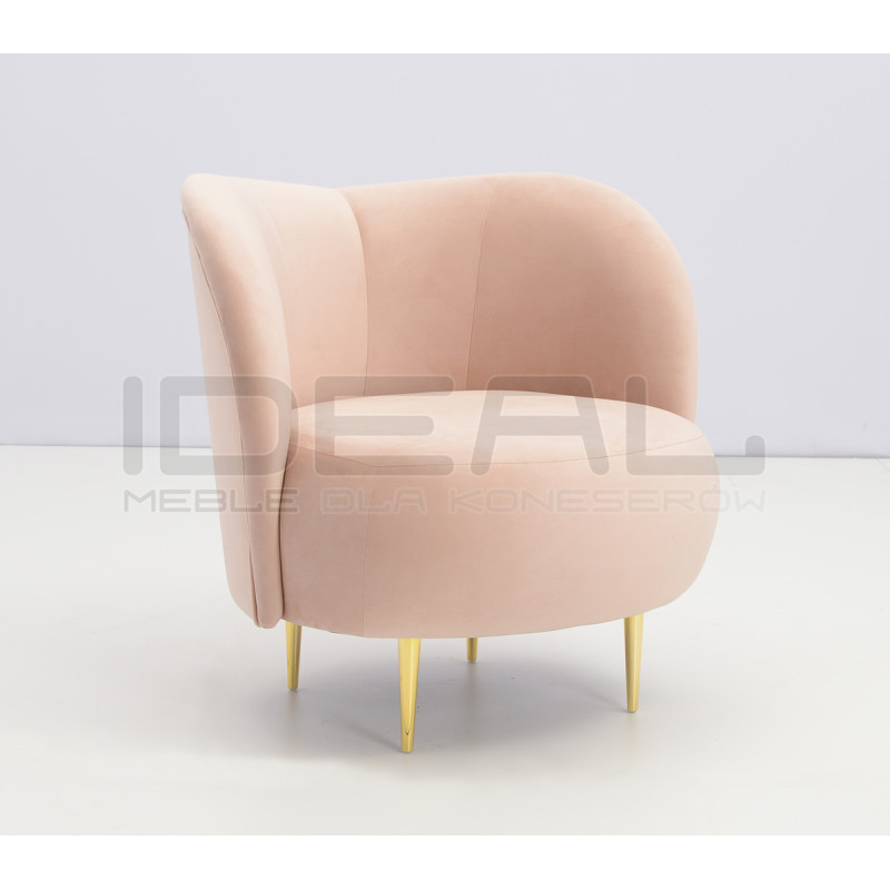 Fotel glamour nowoczesny na nóżkach Aldo