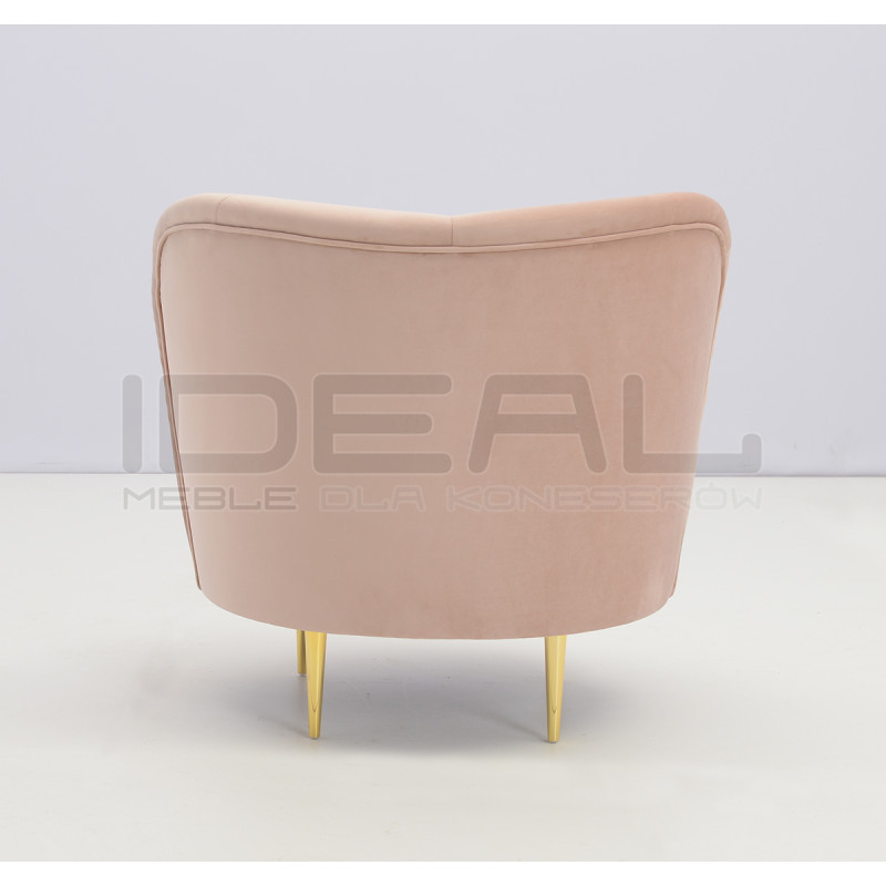 Fotel glamour nowoczesny na nóżkach Aldo
