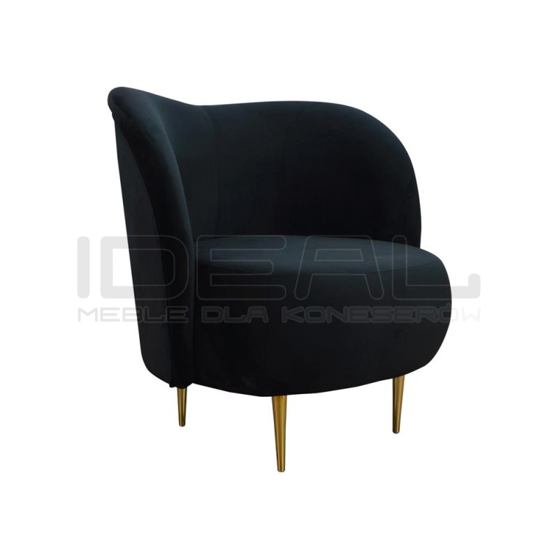 Fotel glamour nowoczesny na nóżkach Aldo