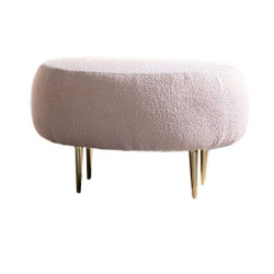 Pufa Boucle Aldo na złotych nogach | IdealMeble.pl