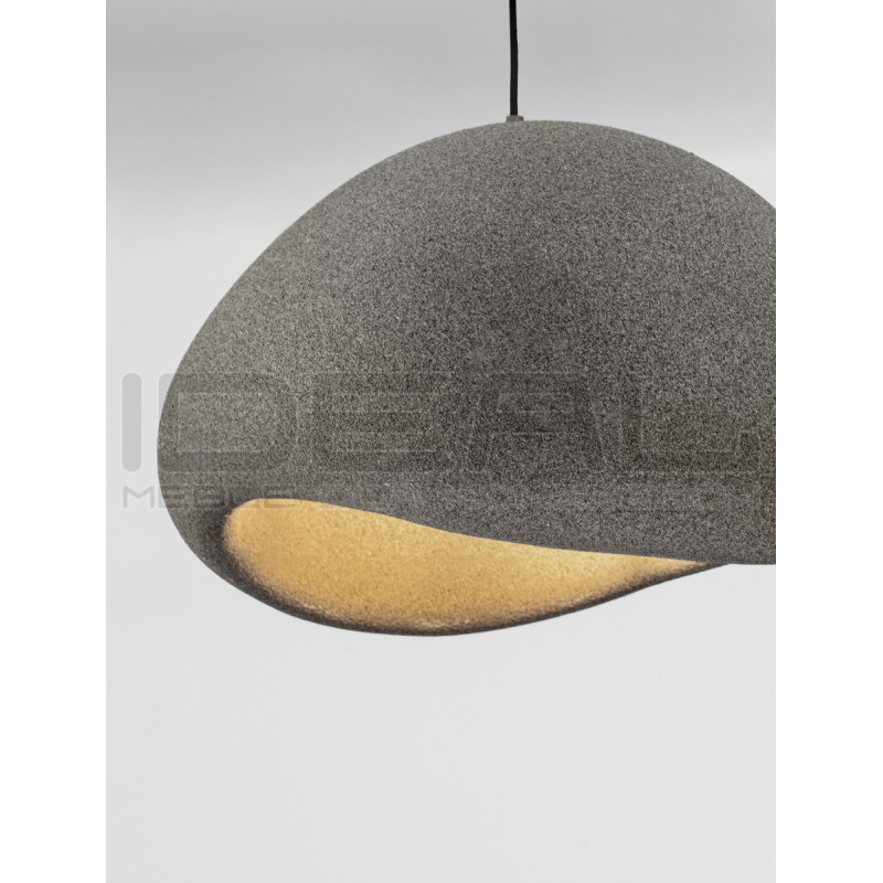 Lampa Wabi szara – artystyczne oświetlenie w stylu wabi-sabi