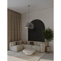 Lampa Wabi szara – artystyczne oświetlenie w stylu wabi-sabi